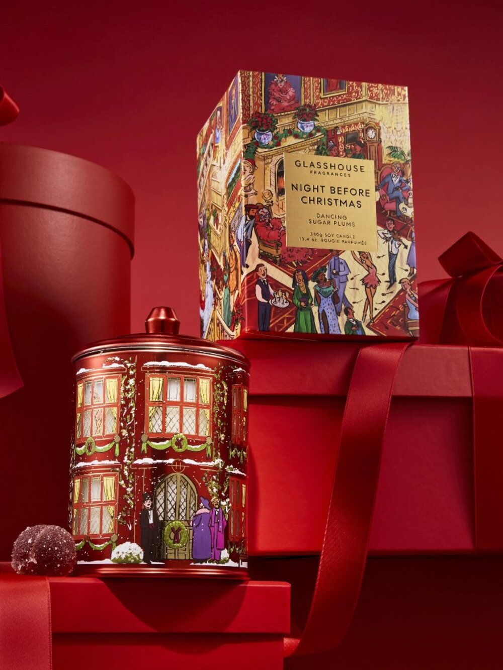 GLASSHOUSE FRAGRANCES Night Before Christmas Dancing Sugar Plums NWT